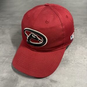 Vintage Arizona Diamondbacks Hat Red Youth / Womens MLB Black Strapback MLB Cap‎